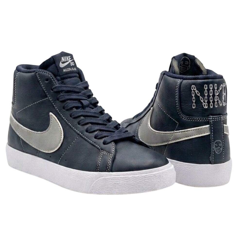 Nike SB Zoom Blazer Mid Mason Silva Skate Shoes Navy Unisex Size 4 DZ7260-400